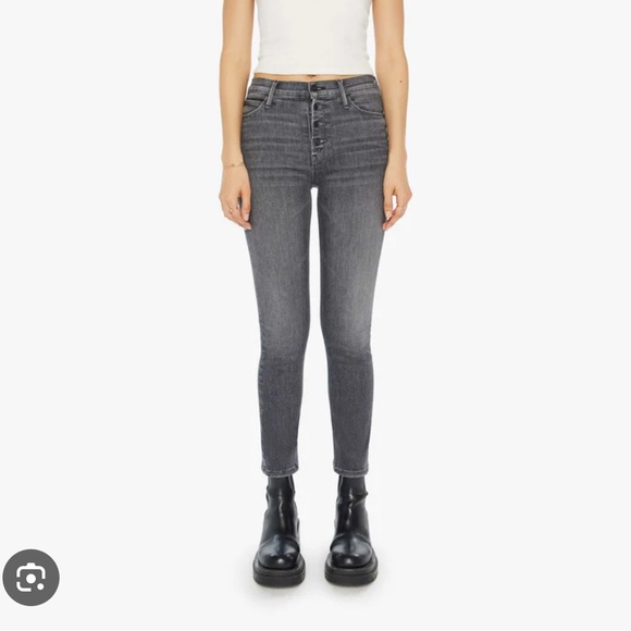 Mother Jeans The Dazzler Ankle Womens jeans Size 28 Mid rise Gray Designer - Picture 1 of 12